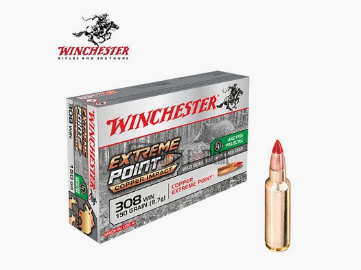 20 cartridges WINCHESTER cal 308 Win 150gr Extreme Point Copper Impact
