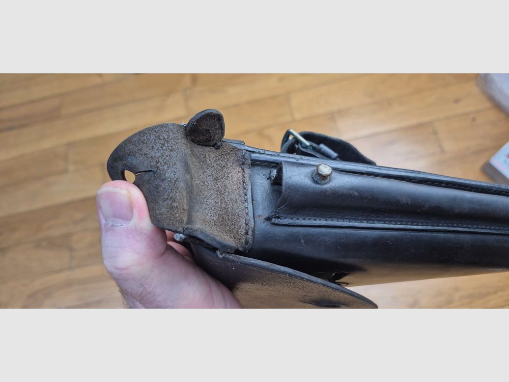 Sehr schönes Etui für Pistol Luger P04 der Marine – Herstellung LOH Söhne in Berlin – Erstes frühes Modell – Schlüsselwerkzeuge DMW und Marine-Rute – Hochwertiges, sehr weiches Leder in ausgezeichnetem Zustand an allen Nähten – Mit seinem sehr seltenen Tragegurt! - TBE++, Bild 23 von 23