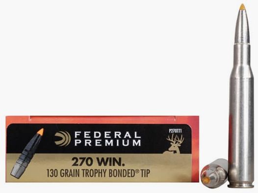 Federal Premium Trophy Bonded Tip .270 Win. 130GR 20 Patronen