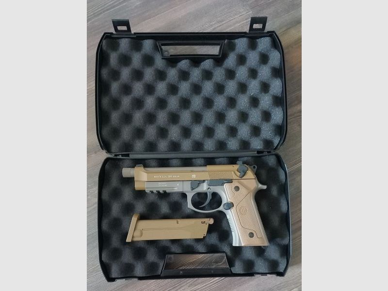 Komplettset Beretta M9 A3 FDE Softair-Co2-Pistole Kaliber 6 mm BB Blowback