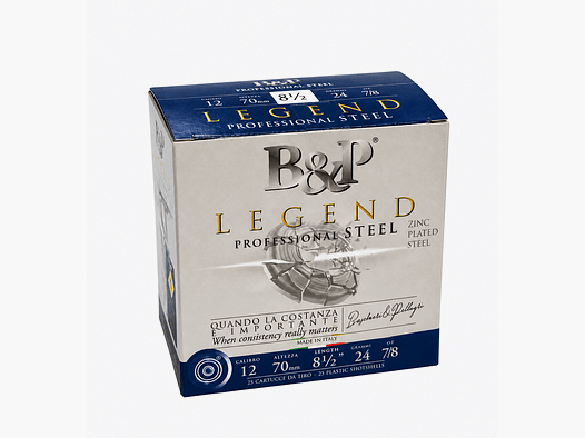 12/70 Baschieri & Pellagri F2 Legend Professional Steel – No. 8.5 / 2.2mm – 24g – 25 Stk.