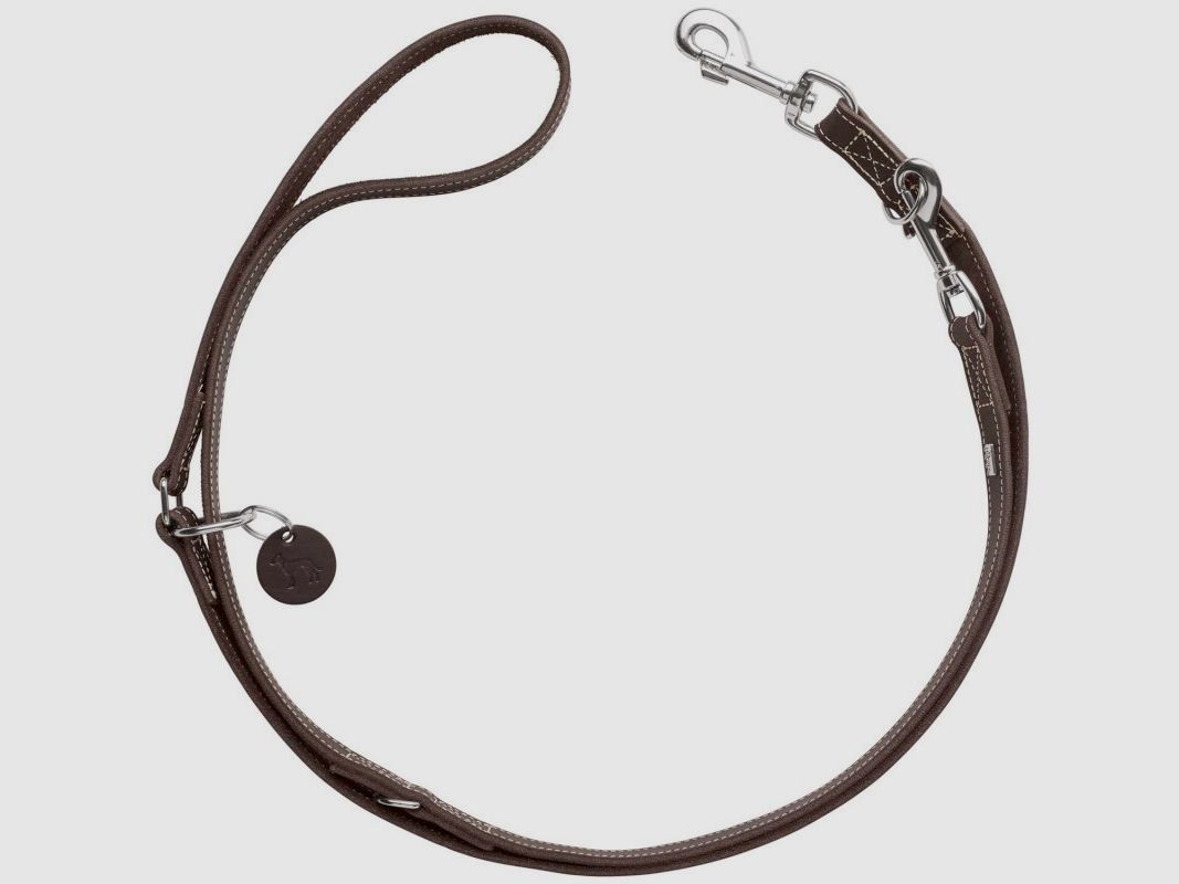 Hunter Verstellbare Führleine Aalborg / Länge 200cm / Breite 15mm dunkelbraun
