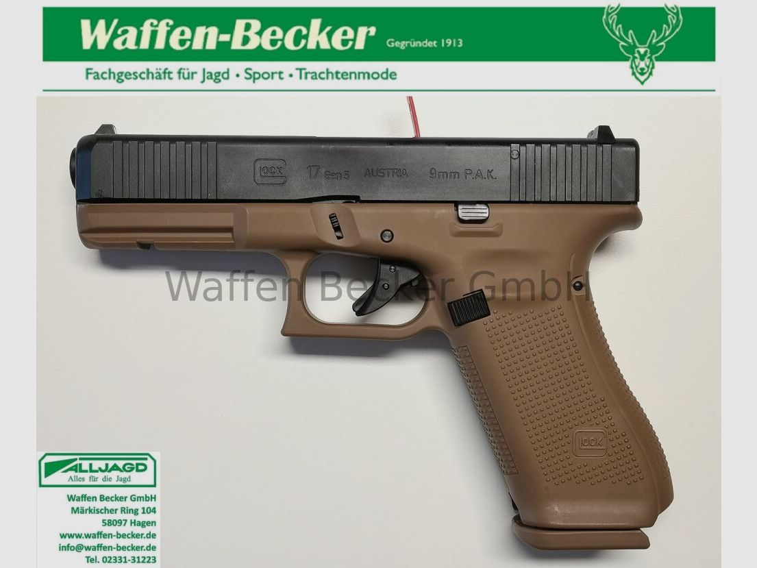 Glock 17 Gen.5, 9mm P.A.K. Black-Coyote French Edition (limitiert!)