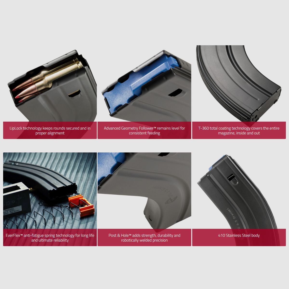 DURAMAG AR15 6.5 GRENDEL/6MM ARC/22ARC Magazine 10rd SS BLK, Bild 2 von 4
