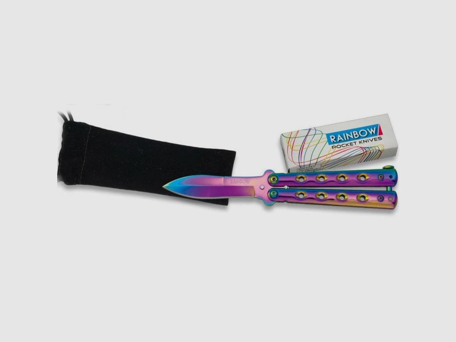 Couteau papillon Martinez Albainox Rainbow 7.2 cm, image 2 sur 2
