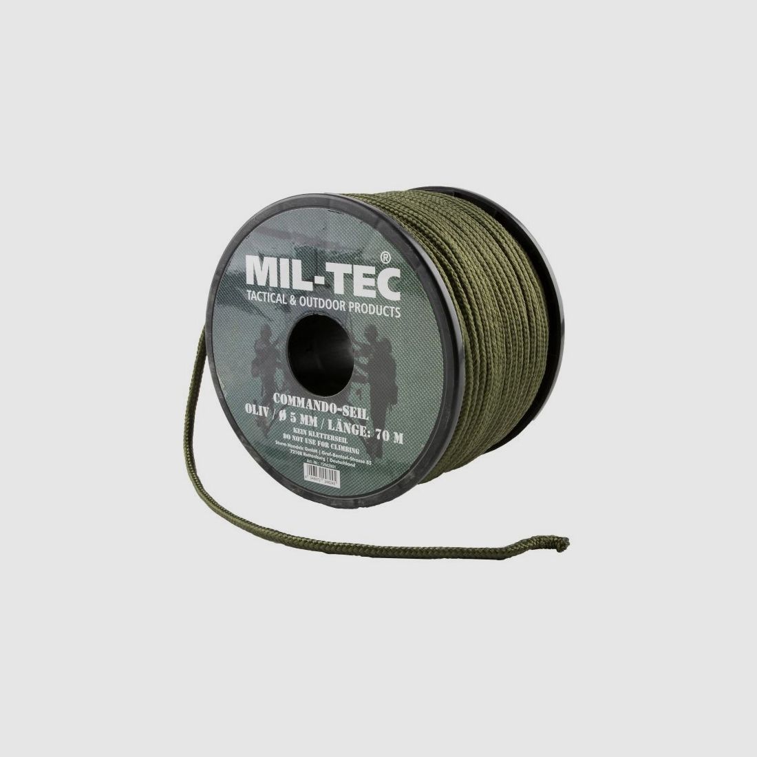 Mil-Tec Kommandoseil oliv 5 mm, 70 m