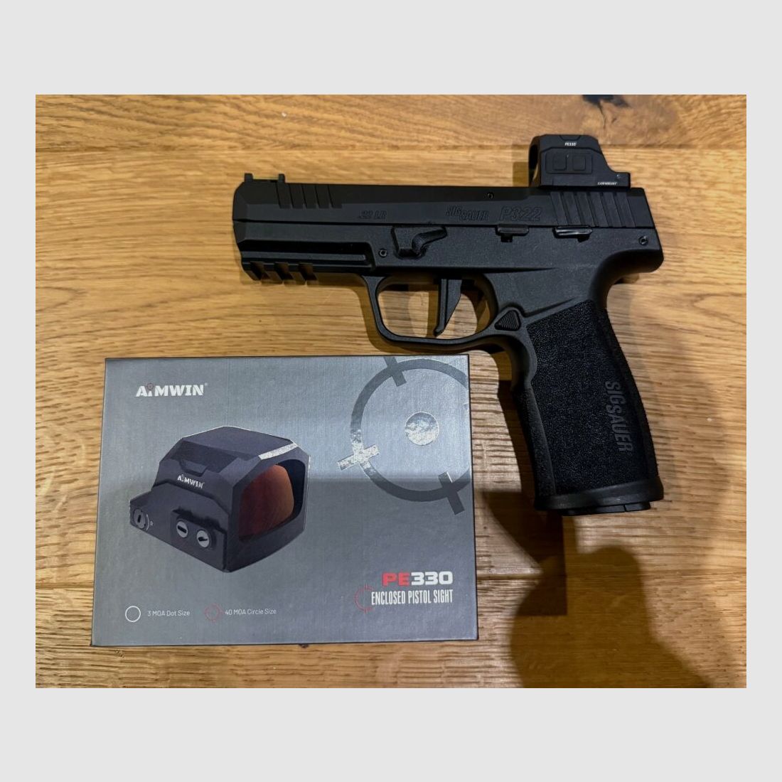 SIG SAUER P322 Black HV with Aimwin PE330