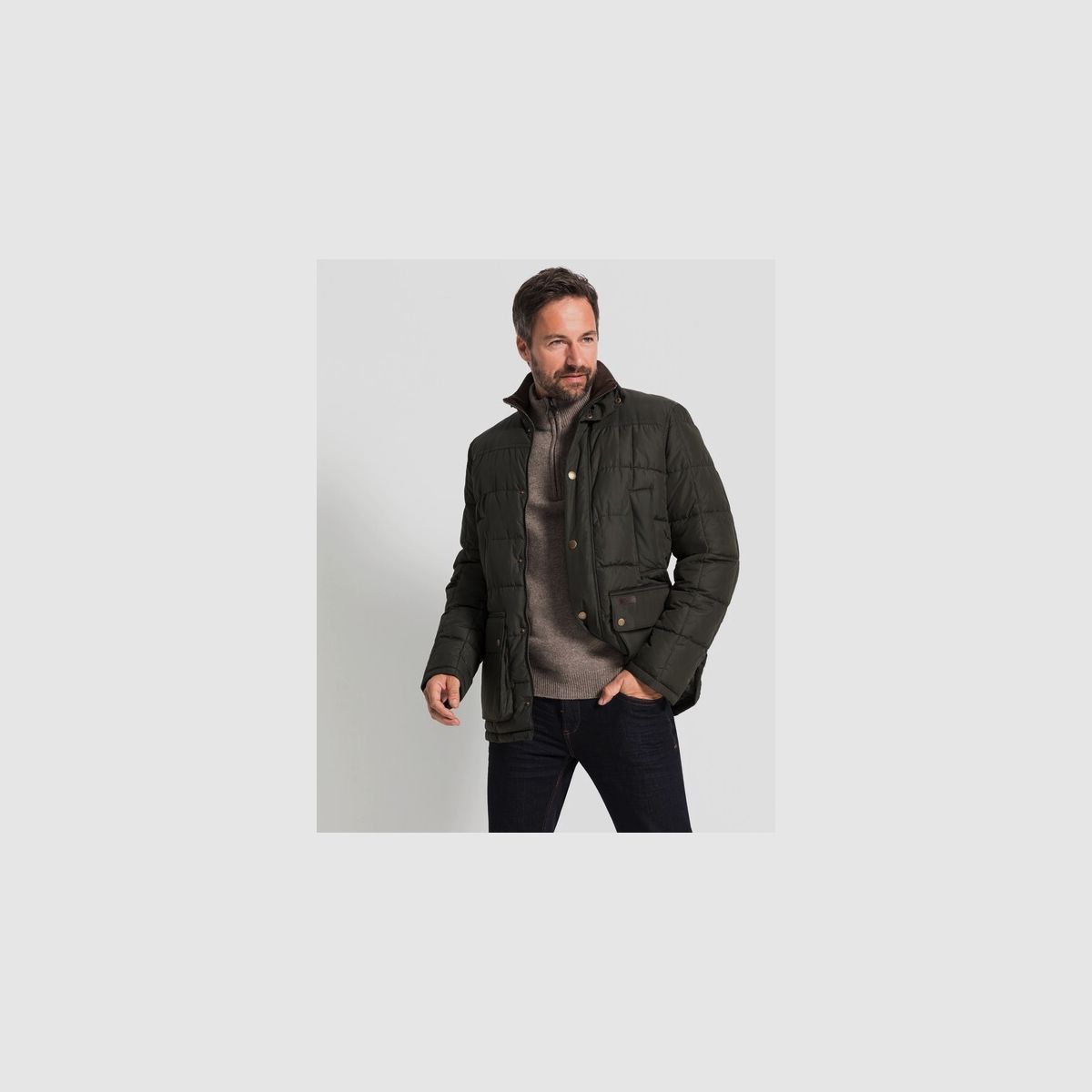 BARBOUR Ambrose Veste matelassée pour hommes Olive