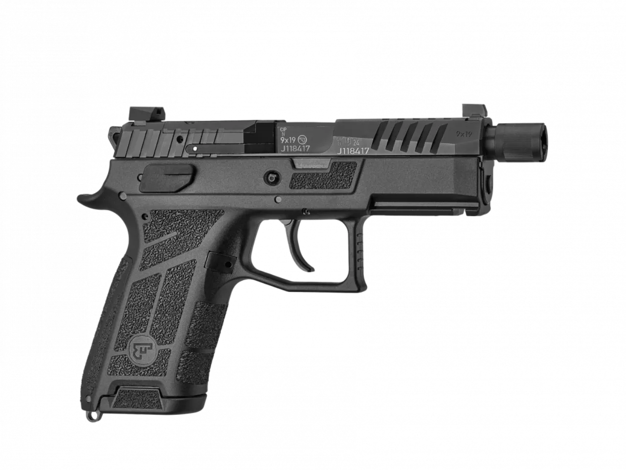 Pistole CZ P-09 C Nocturne SR 9mm Para 15-Schuss – Gewindelauf 1/2×28 UNEF