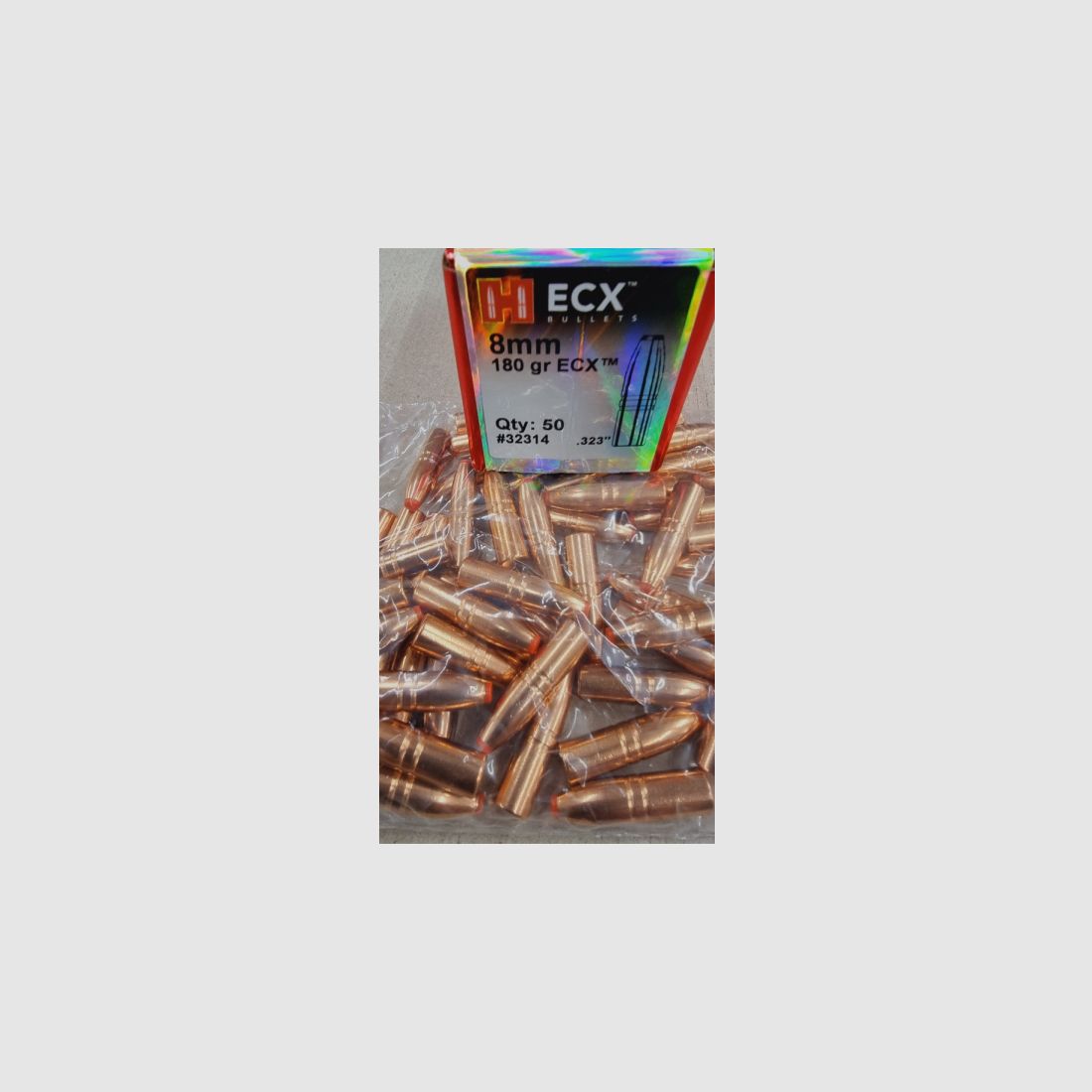 8mm--323/180grs ECX Bleifrei Hornady No. 32314 Geschosse 50 Stk.