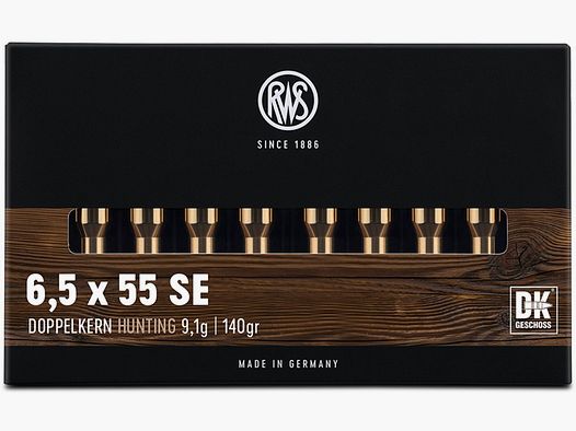 RWS 6,5x55 DK 9,1g/140gr. Büchsenpatronen