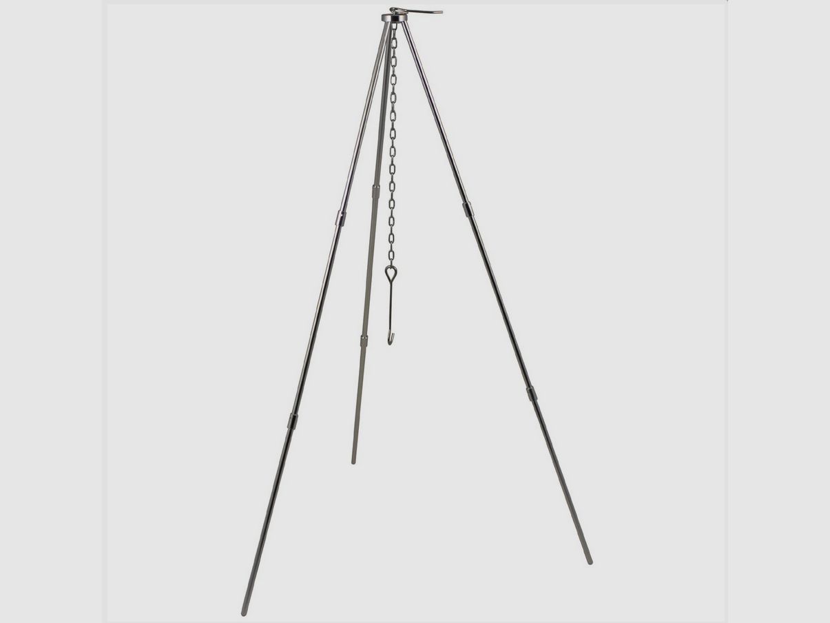 FOX Outdoor Dreibein, "Trekking", Alu, mit Kette und Haken