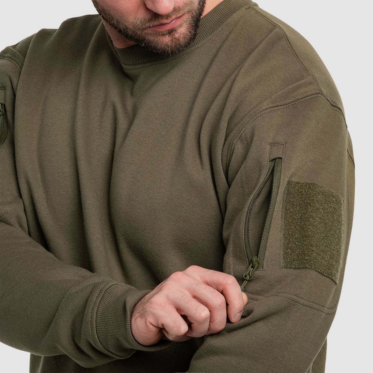 FELPA – MIL-TEC – TACTICAL SWEATSHIRT RUNDHALS Ranger Green, Bild 2 von 4