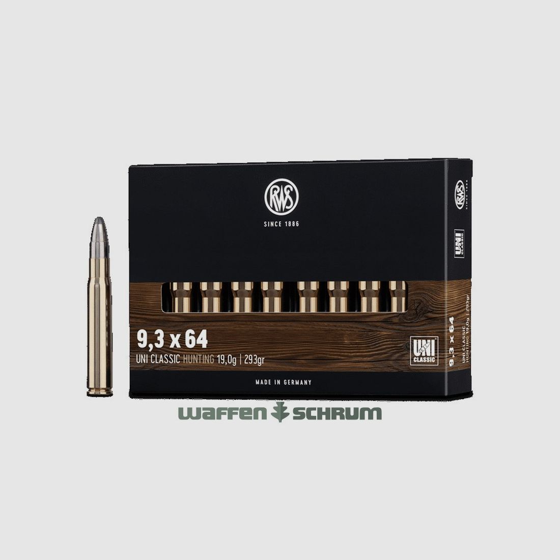 RWS 9,3x64 UNI Classic 19,0g - 293gr