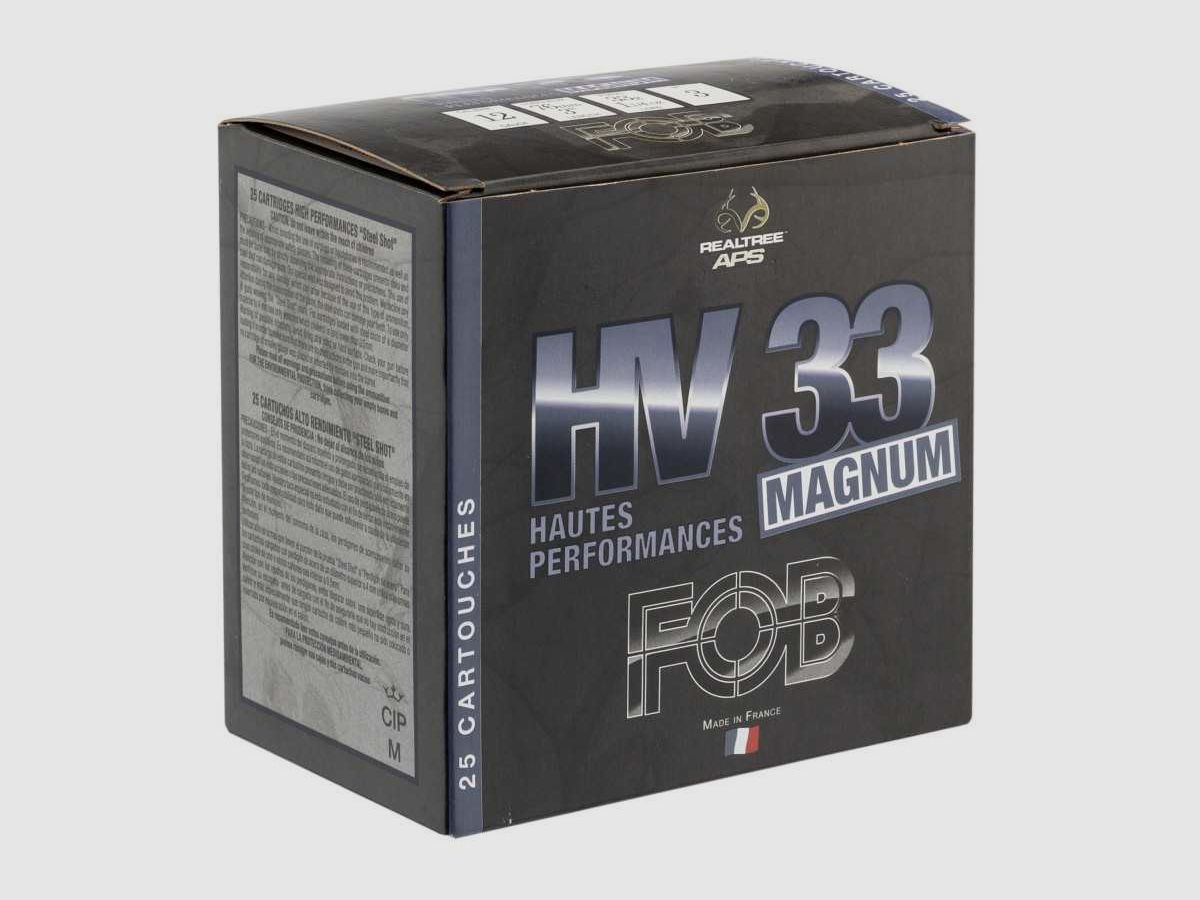 Fob HV 33 High Performance Magnum Cartridges - Cal. 12/76 - HV 33 MAG. Cal. 12-76, base of 22, 33 gr, N°3A, image 1 of 3