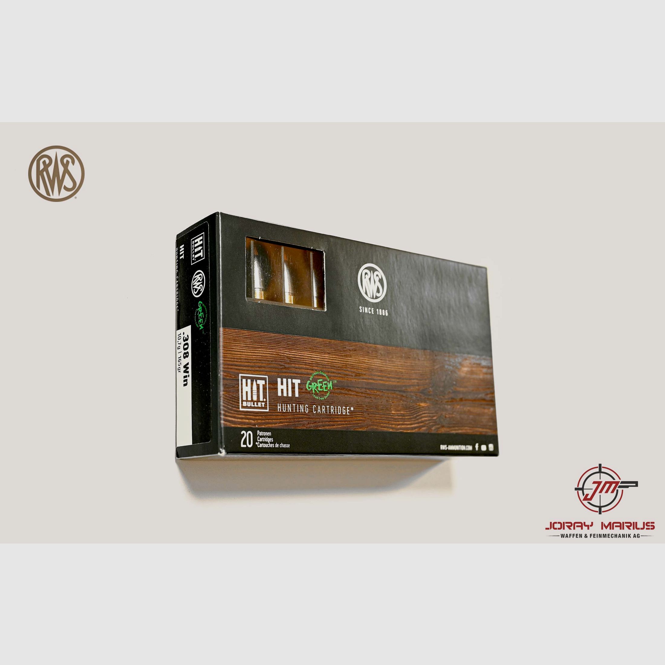 .308 Win RWS HIT Green 10.7g 165gr Bleifrei
