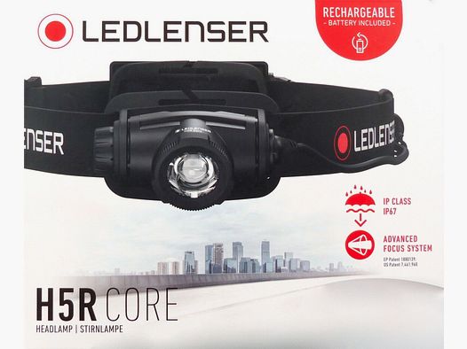 LEDLENSER 502121 H5R CORE Stirnlampe bis zu 500 Lumen 200 Meter stufenlos dimmbar