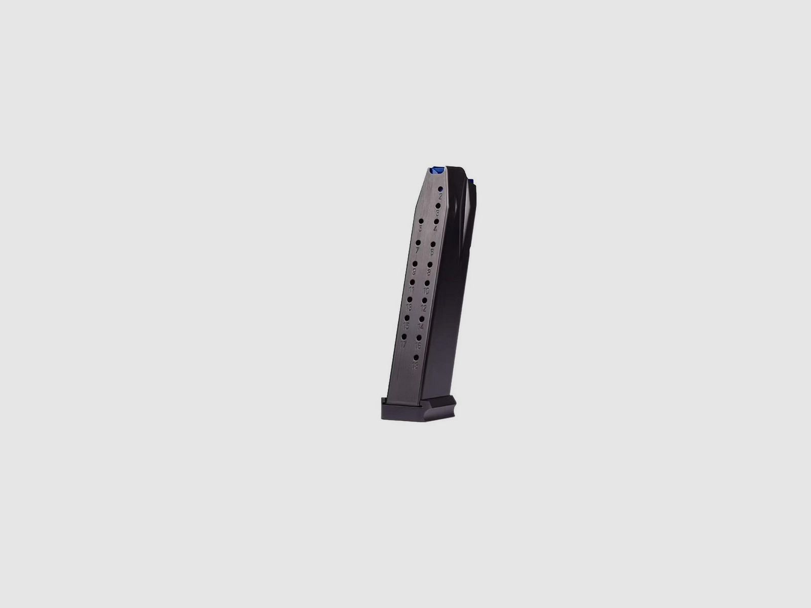 Cargador Walther PDP PRO Full Size / PDP Match / PDP Steel Frame Match Cal. 9mm Para, 18 Tiros con Base de Aluminio Negra