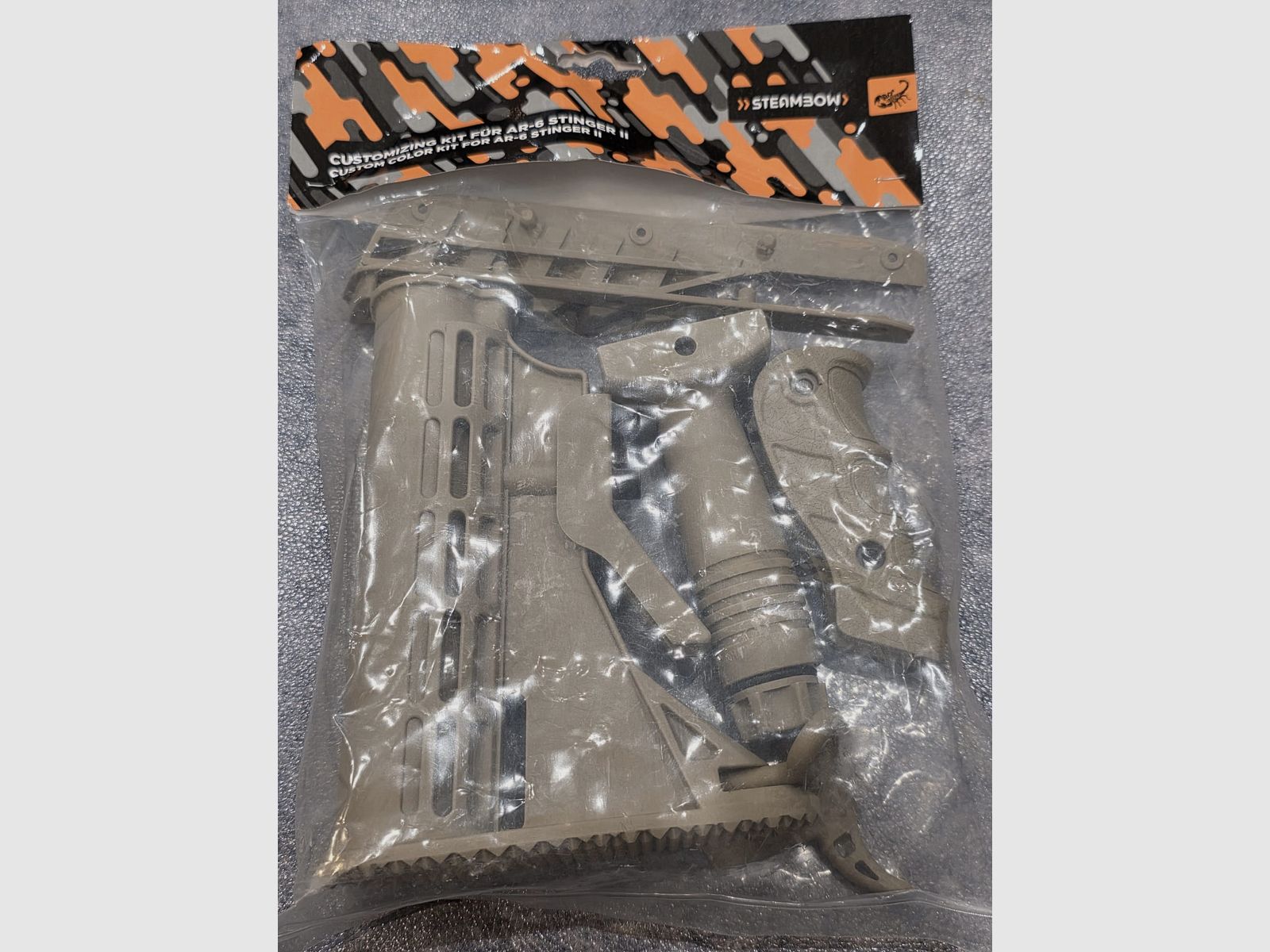Steambow AR-Series customization kit for AR-6 Stinger 2 in sand