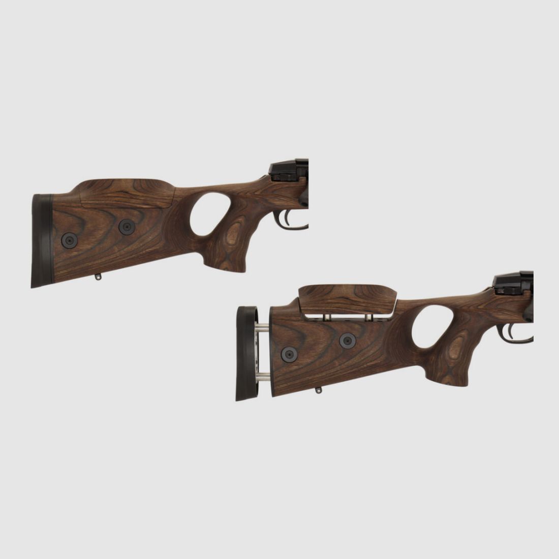 Brenner Komplettpaket: BR 20 B&H Prohunter Flex Lochschaft mit doppelter Verstellung inkl. Kahles Helia 2.4-12x56i fertig montiert Jagd Repetierer