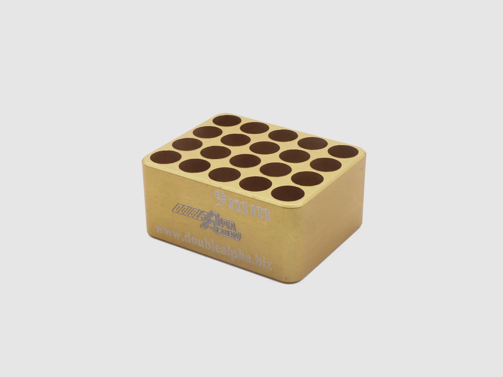 DAA case gauge for 20 cartridges, 9mm