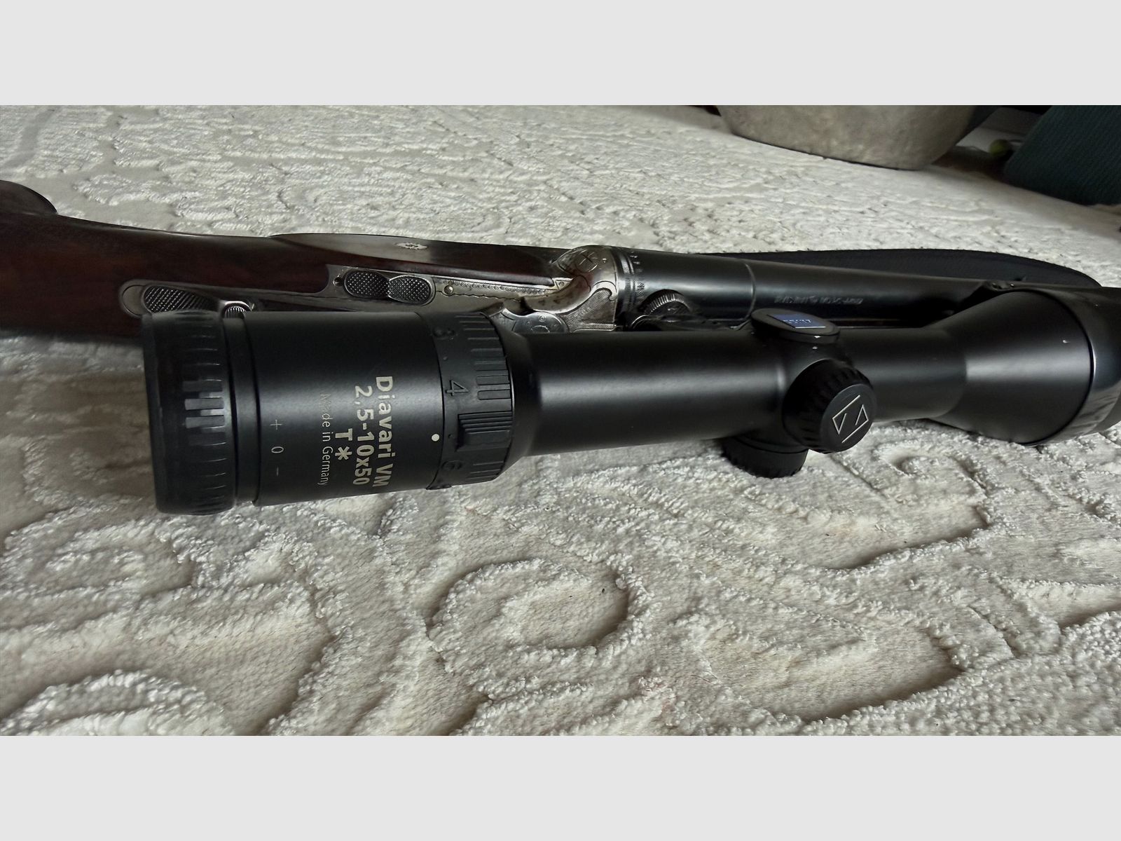Krieghoff Trumpf Drilling 7x57R / 16/70  16/70 con canna inserita .22 Hornet & Zeiss Diavari VM T*