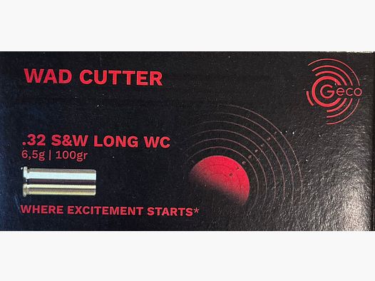 Geco .32S&W LONG WC 100grs - 50 schoten