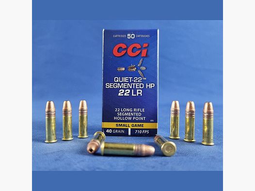 CCI 22 LR 2.6g/40grs SEGMENTED HP "QUIET 22"
