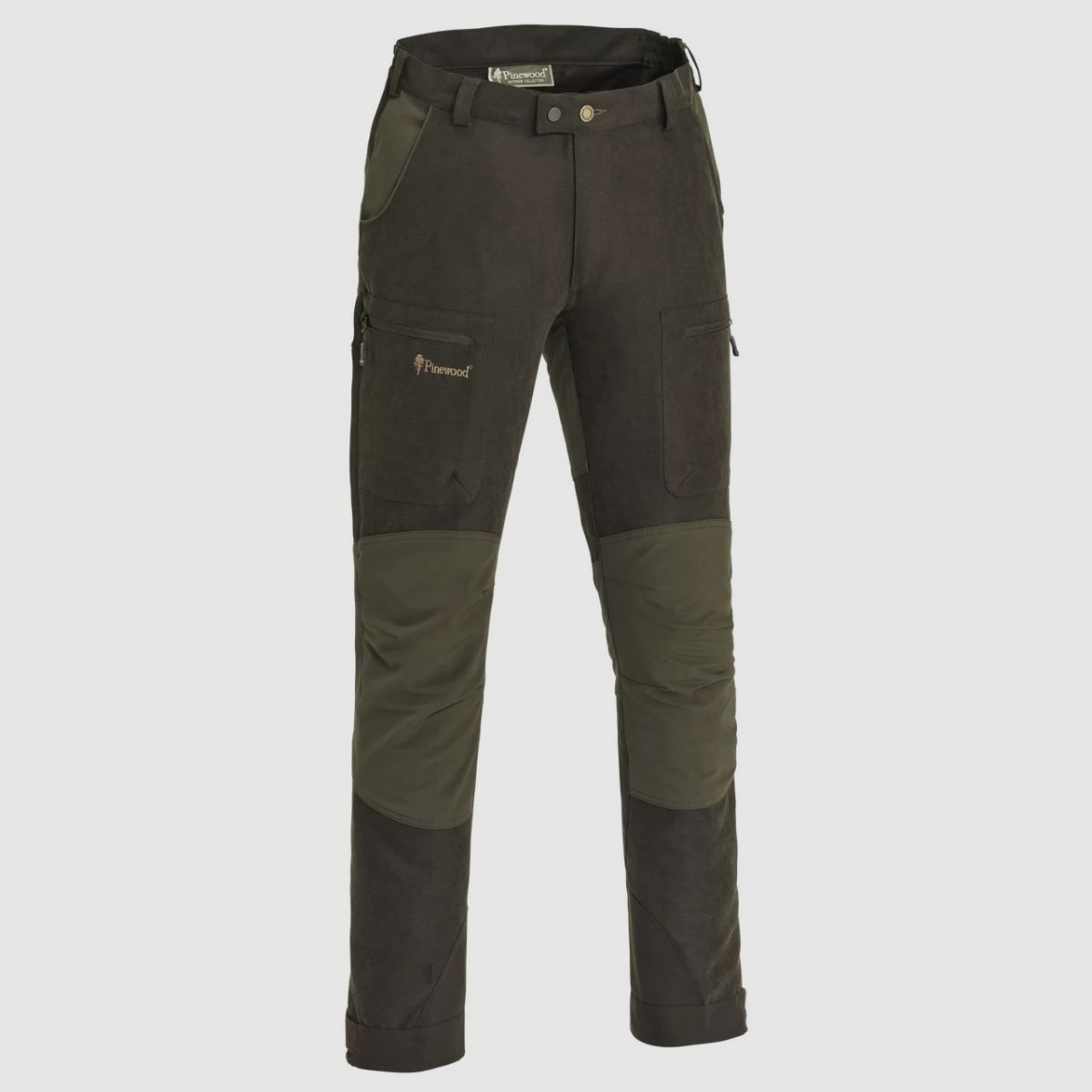 PINEWOOD Caribou Hunt Trousers Men Suede Brown/ Dark Olive