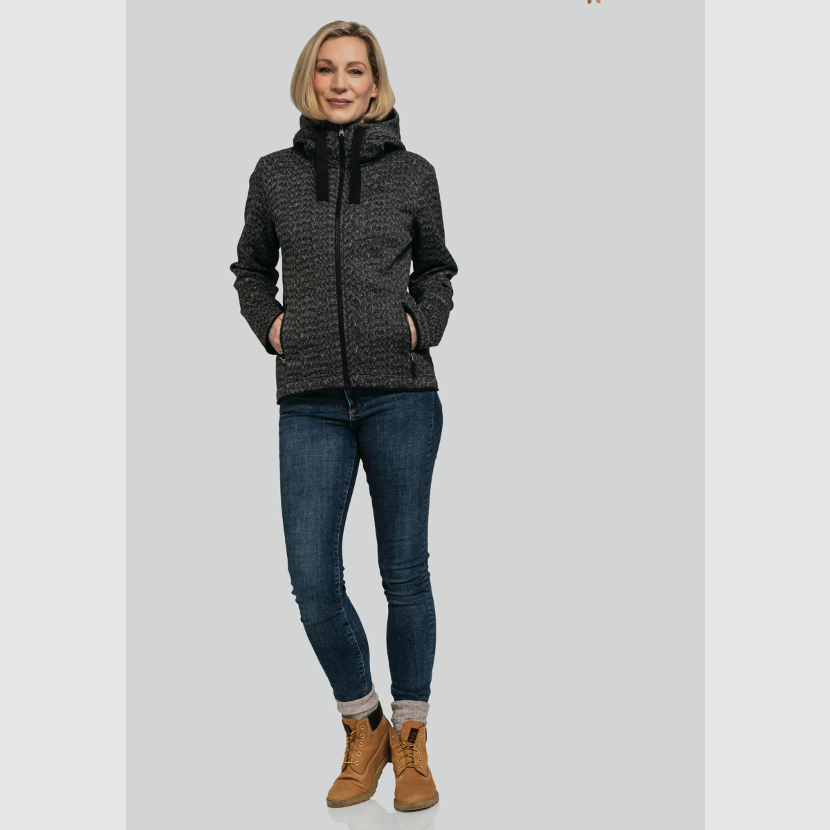 SCHÖFFEL Fleece Hoody Aurora L Zwart