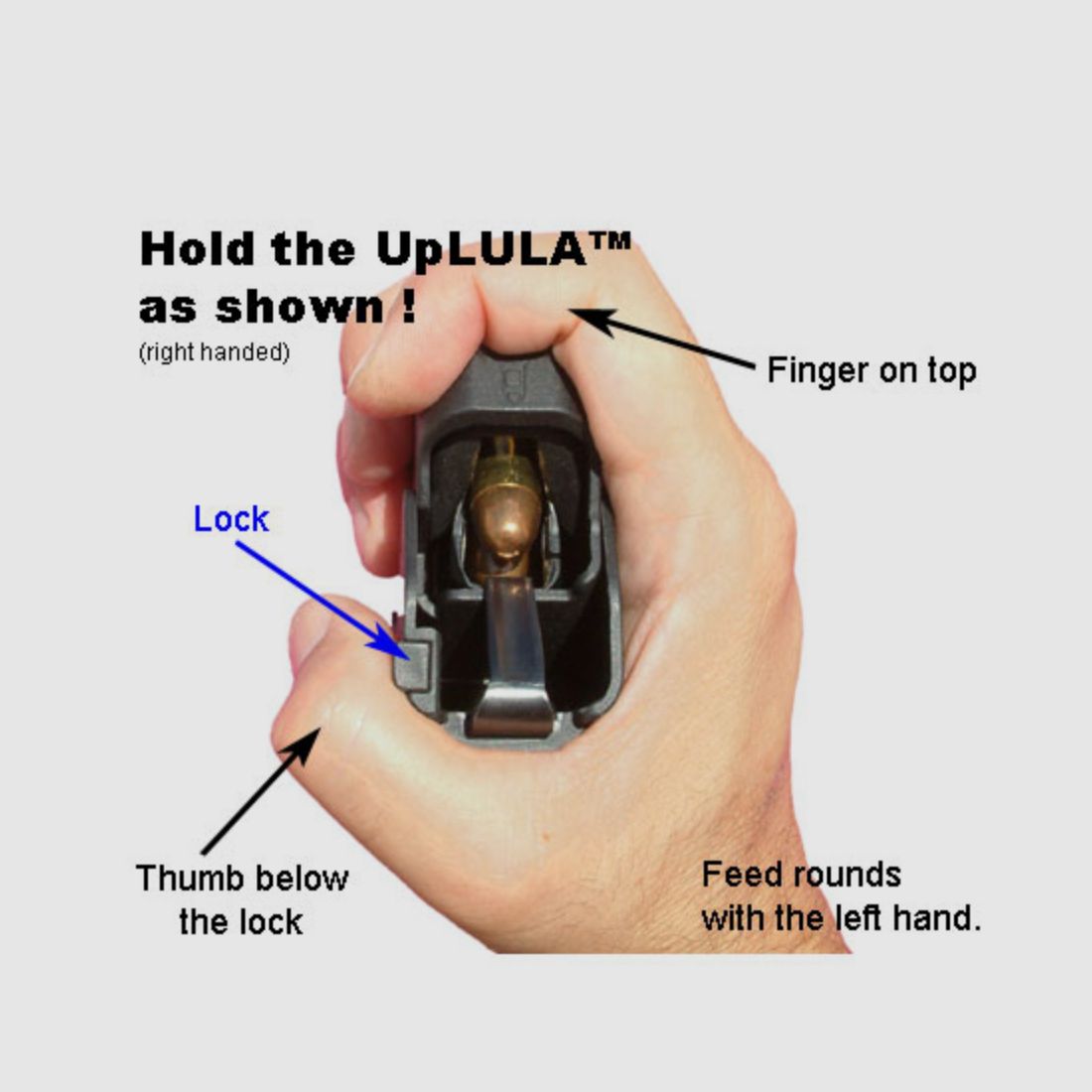 MAGLULA UpLUL Uniwersalna pomoc do ładowania magazynów 9mm - .45 w kolorze zielonym