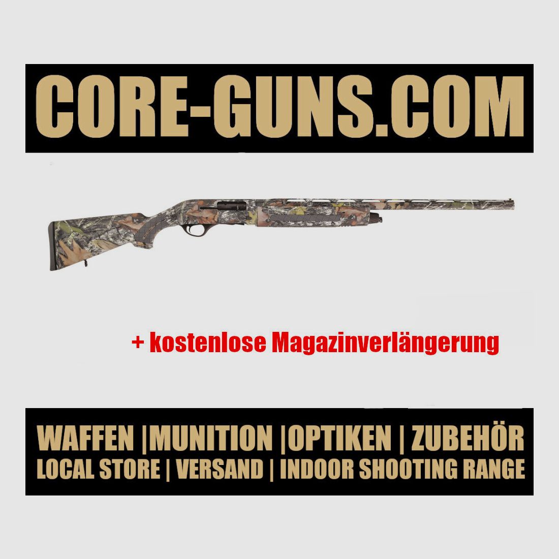 Hatsan Escort – Xtreme – Camo escopeta semiautomática calibre 12/76 incluida extensión de cargador gratuita para tiro deportivo