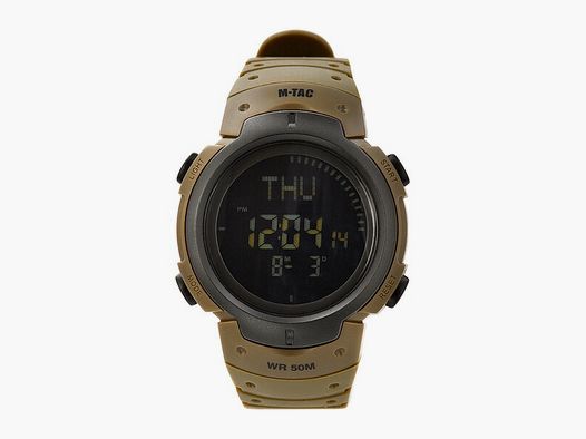 M-Tac® Taktische Uhr COYOTE mit Kompass - zum Wandern / Joggen usw.