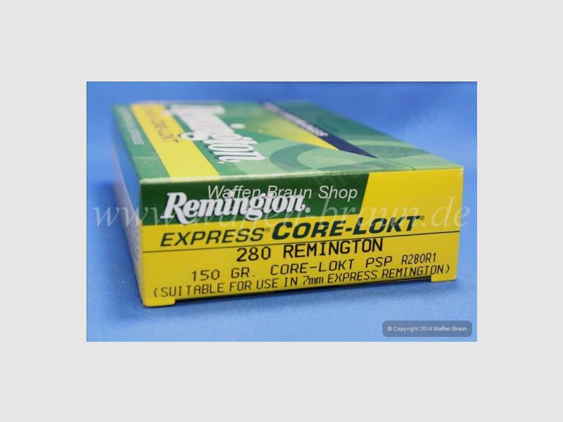 REMINGTON .280 REM. 150GR PTD SP,CORE- 20 STK #R280R1