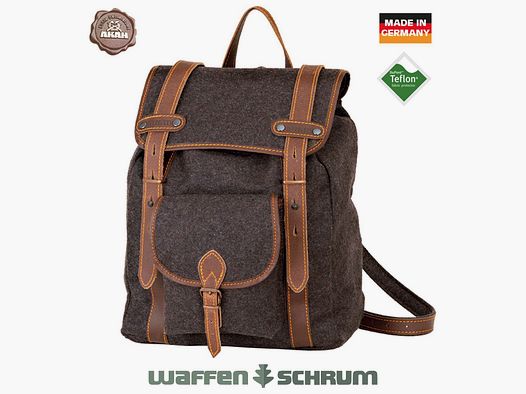 AKAH Wanderrucksack Loden Leder Braun 16l