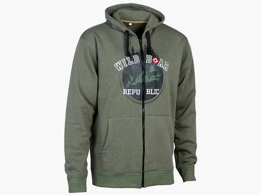 Percussion Sweatshirt mit Zip Republic khaki