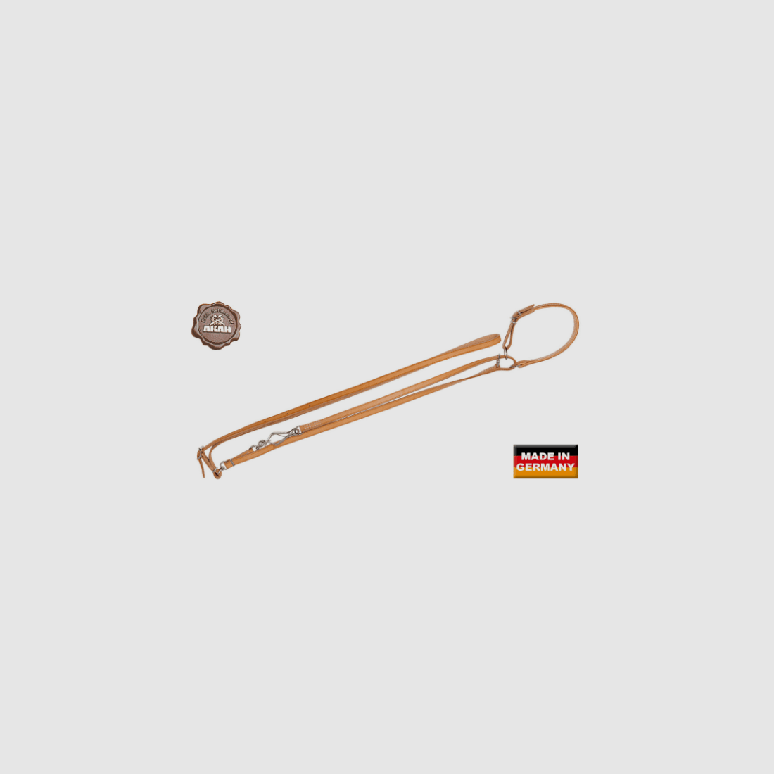 AKAH Umhängeleine mit Halsung 10 mm breit