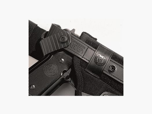 Taktisches Oberschenkelholster mit doppelter Sicherungslasche Glock 20/21/29/30/36, H&K USP/P30L, SFP9-VP9, CZ P07, Walther P99/PPQ,Beretta APX Schwarz Linkshänder