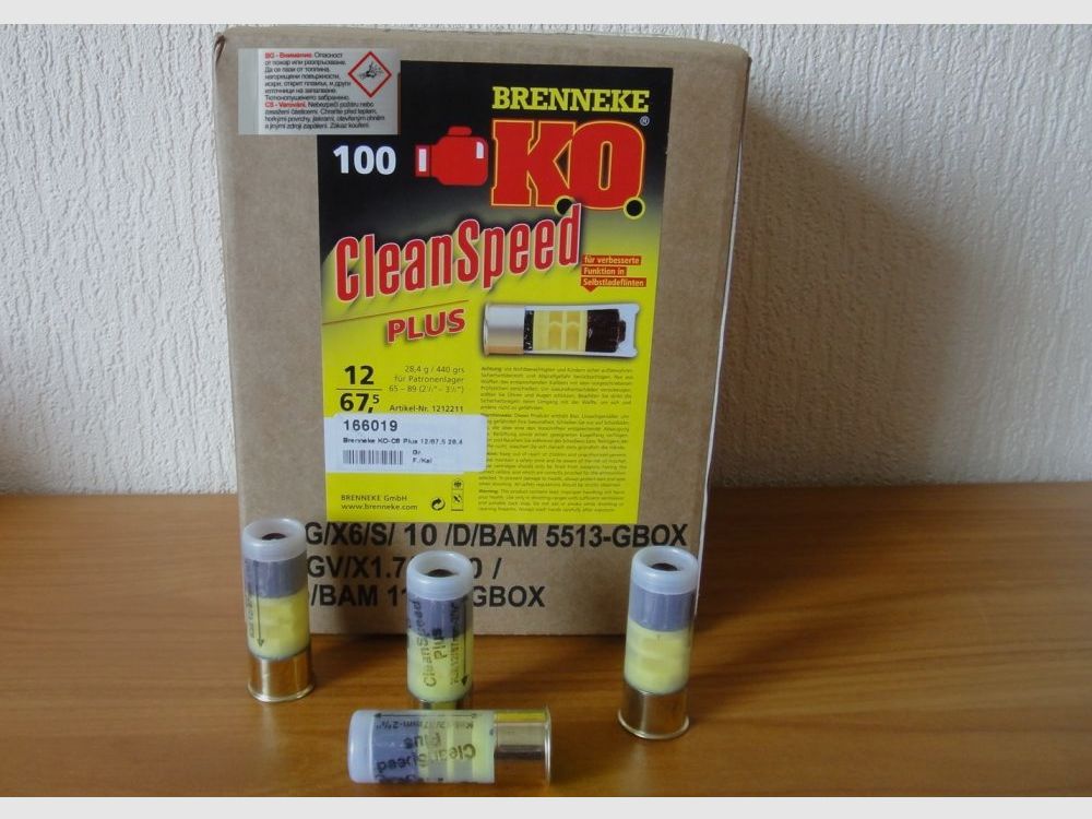 Brenneke 100 Stück,Brenneke K.O-CS Plus 12/67,5