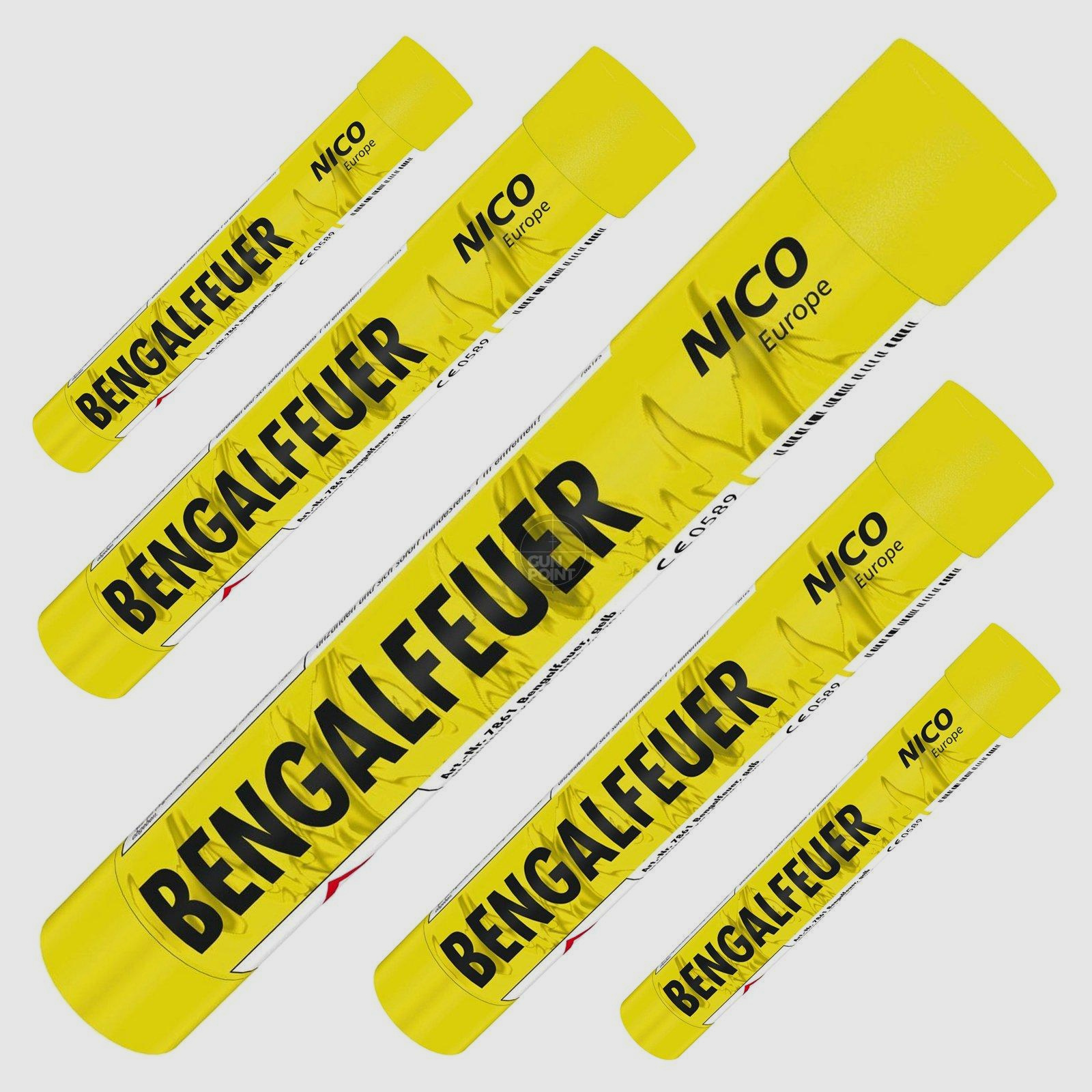 5er SET !!! Nico Pyro Bengalfeuer Gelb