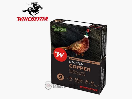 10 Patronen WINCHESTER Extra Copper 33Gr Kal 12/76
