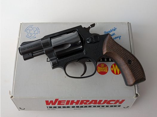 Arminius Weihrauch HW37++ Alte PTB 547++ Holzgriffe Schreckschuss Revolver 9mm Knall HW 37