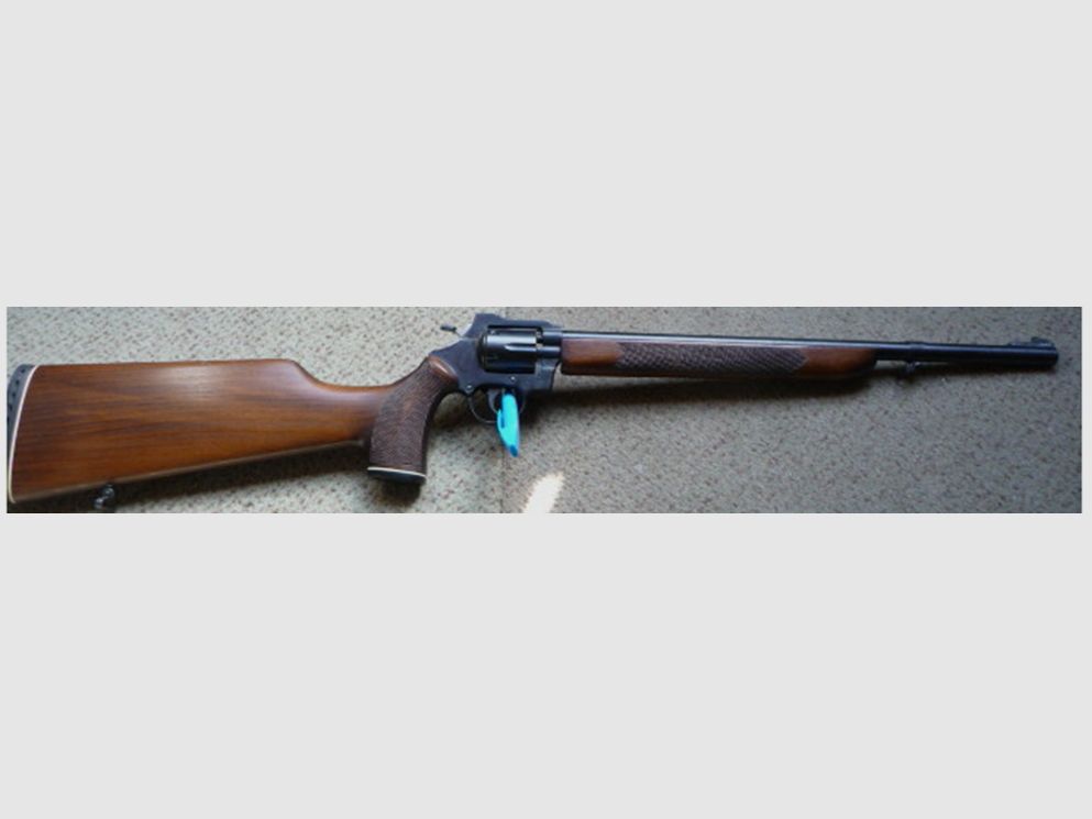 Zeldzame verzamelwapen H.S. Waffentechnik-HS 34 RK Buntline revolverkarabijn in 4mmRand lang met F-teken en PTB 666