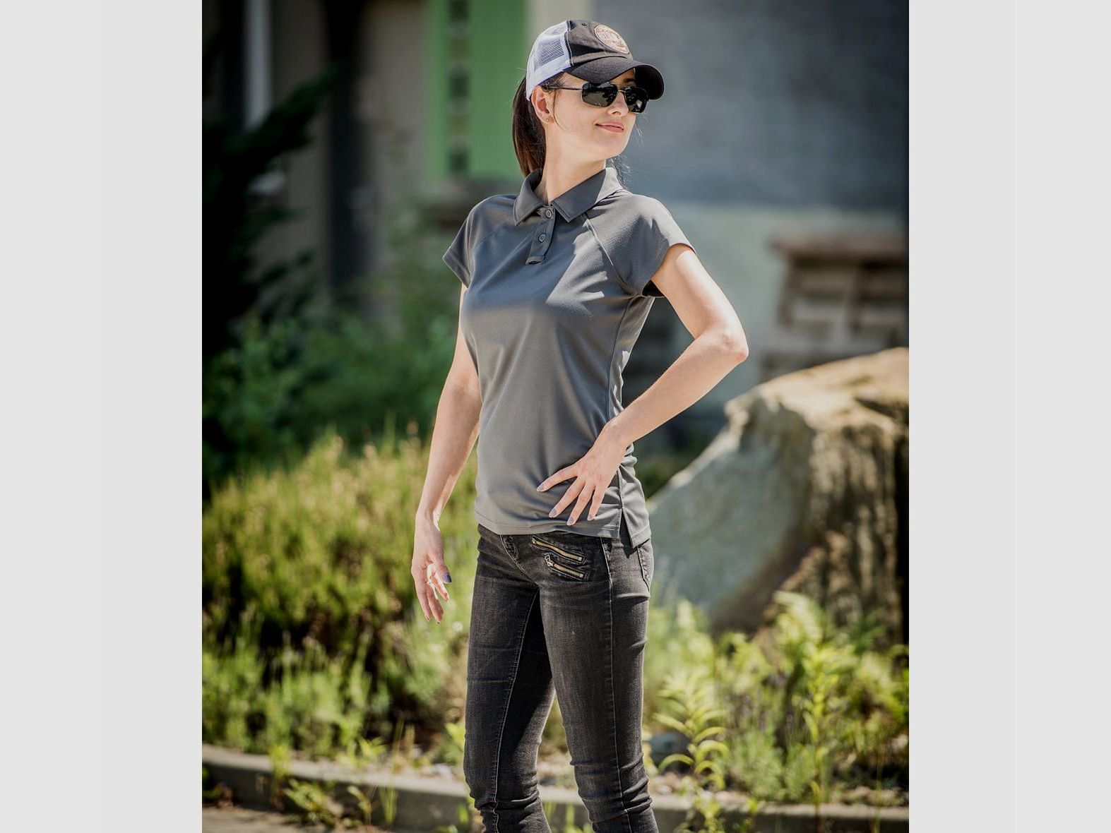 Women's T-shirt Helikon Polo UTL TopCool Lite - Black (PD-UTW-TL-01), image 2 of 4