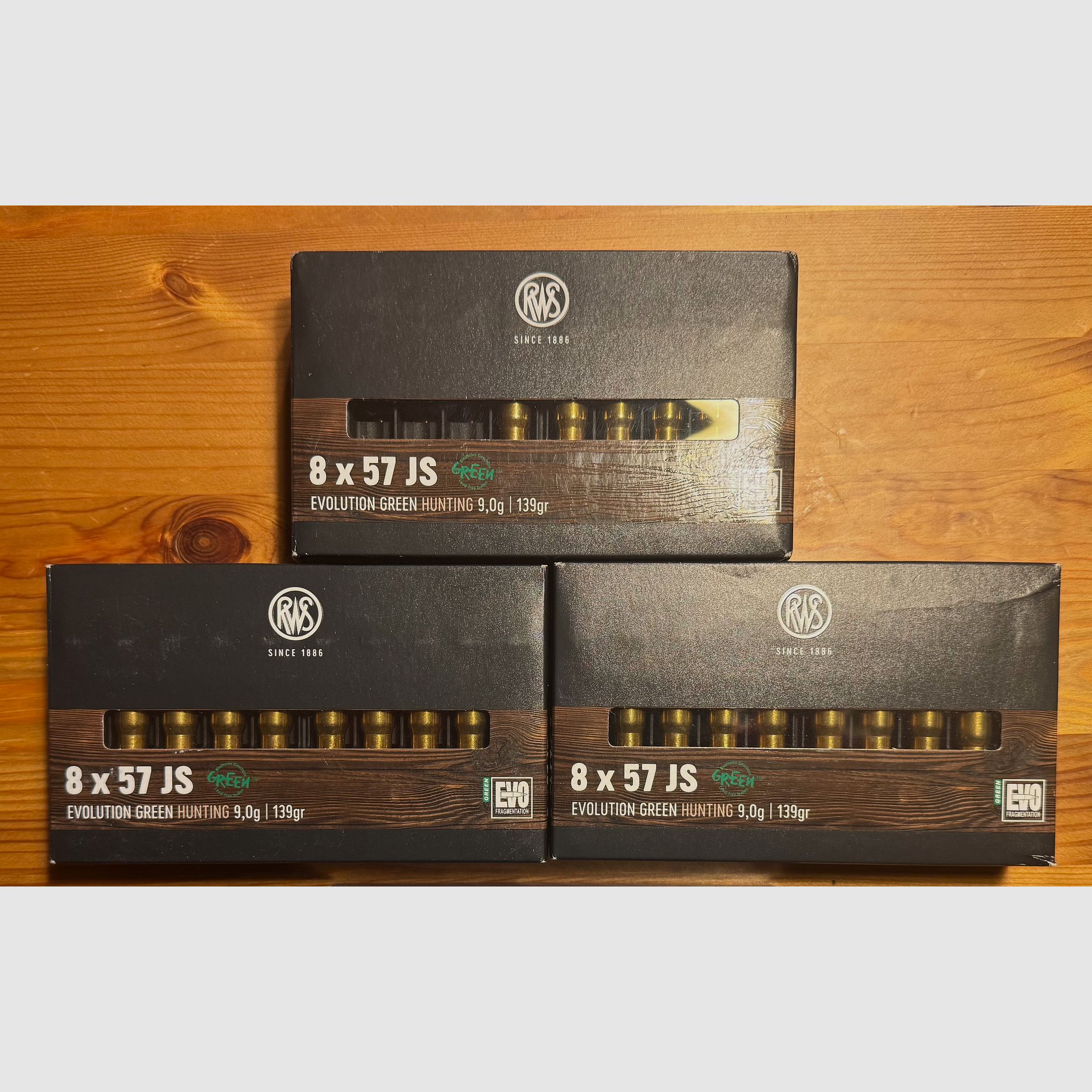 RWS Evolution Green 8x57 JS, 139gr, 3 boxes