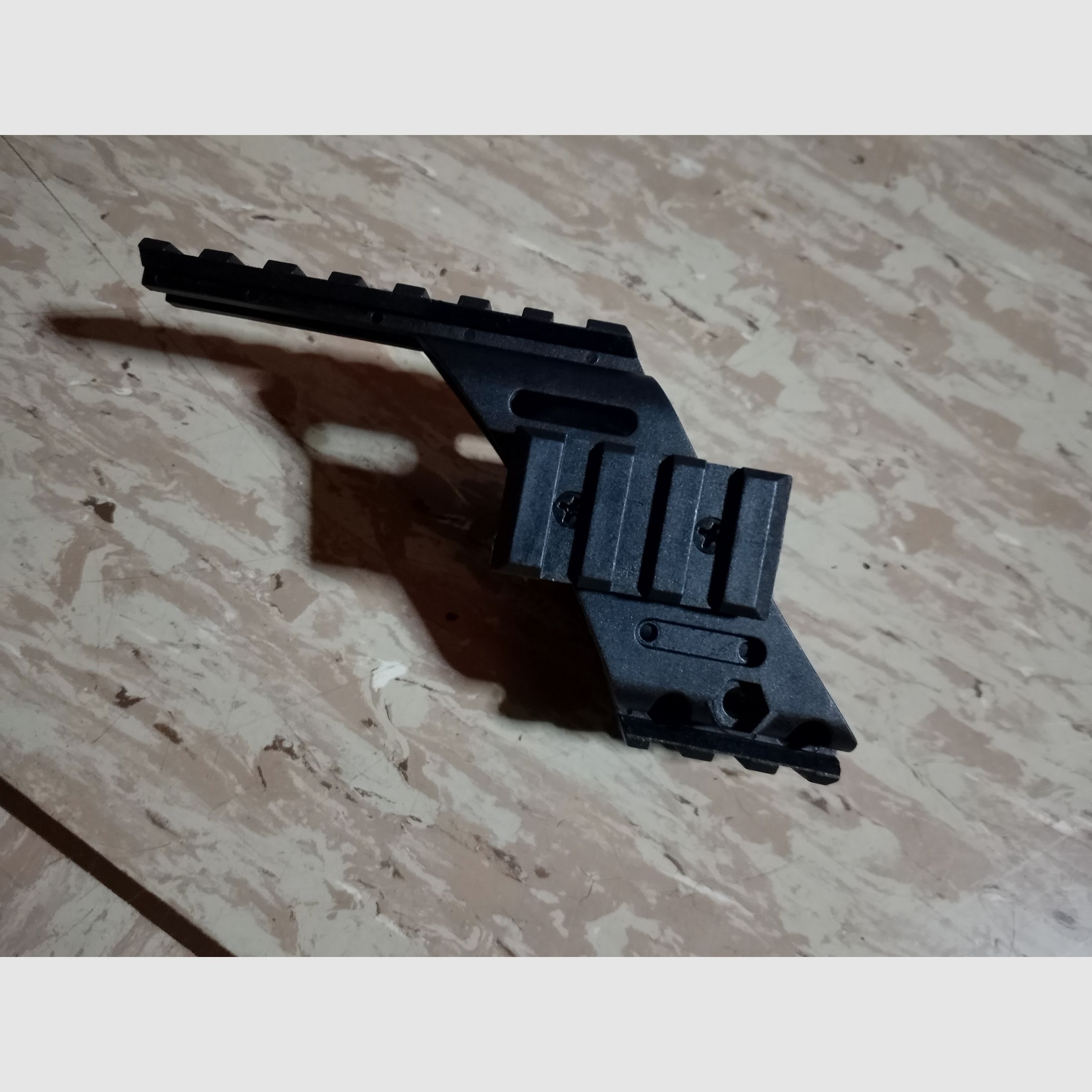 Supporto per pistola Pistol Scoup Montaggio Picatinny 20mm Weaver 7/8" Montaggio universale in polimero nero nuovo