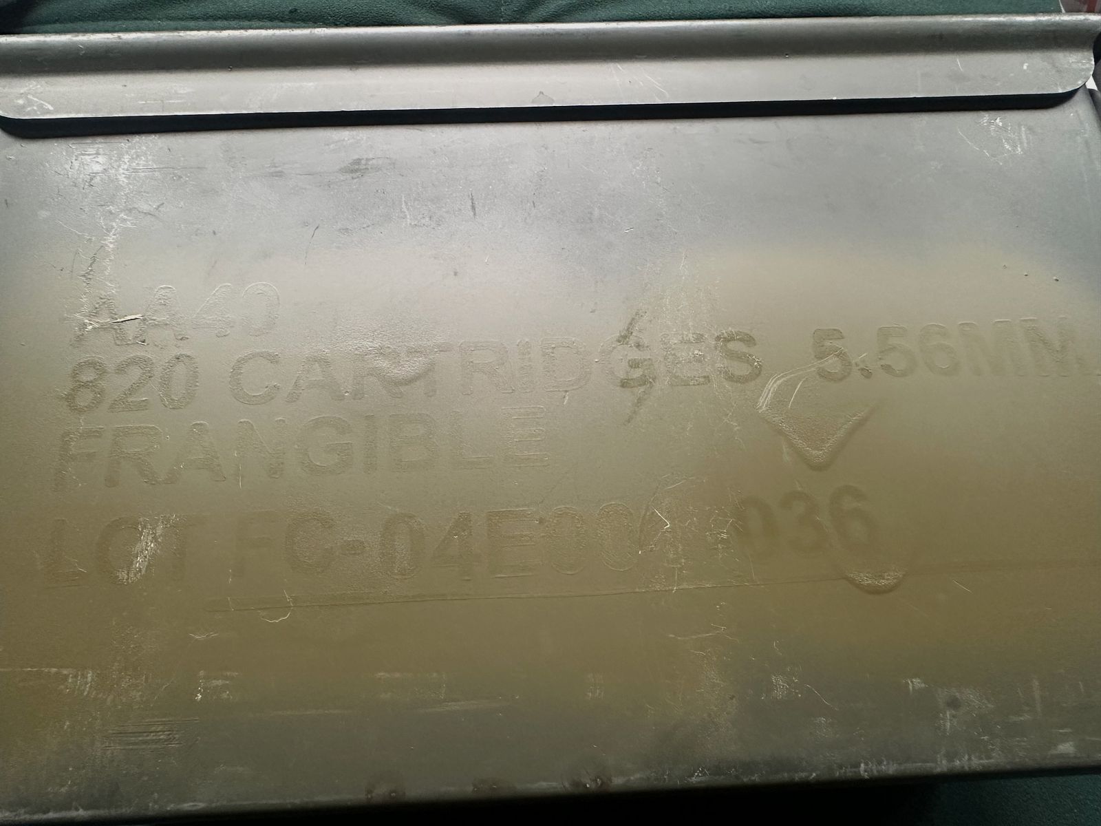 Boîte de munitions USA 5,56 mm