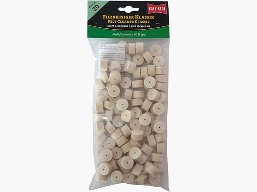 BALLISTOL Felt cleaner classic (Cal. 20, 90 pieces)