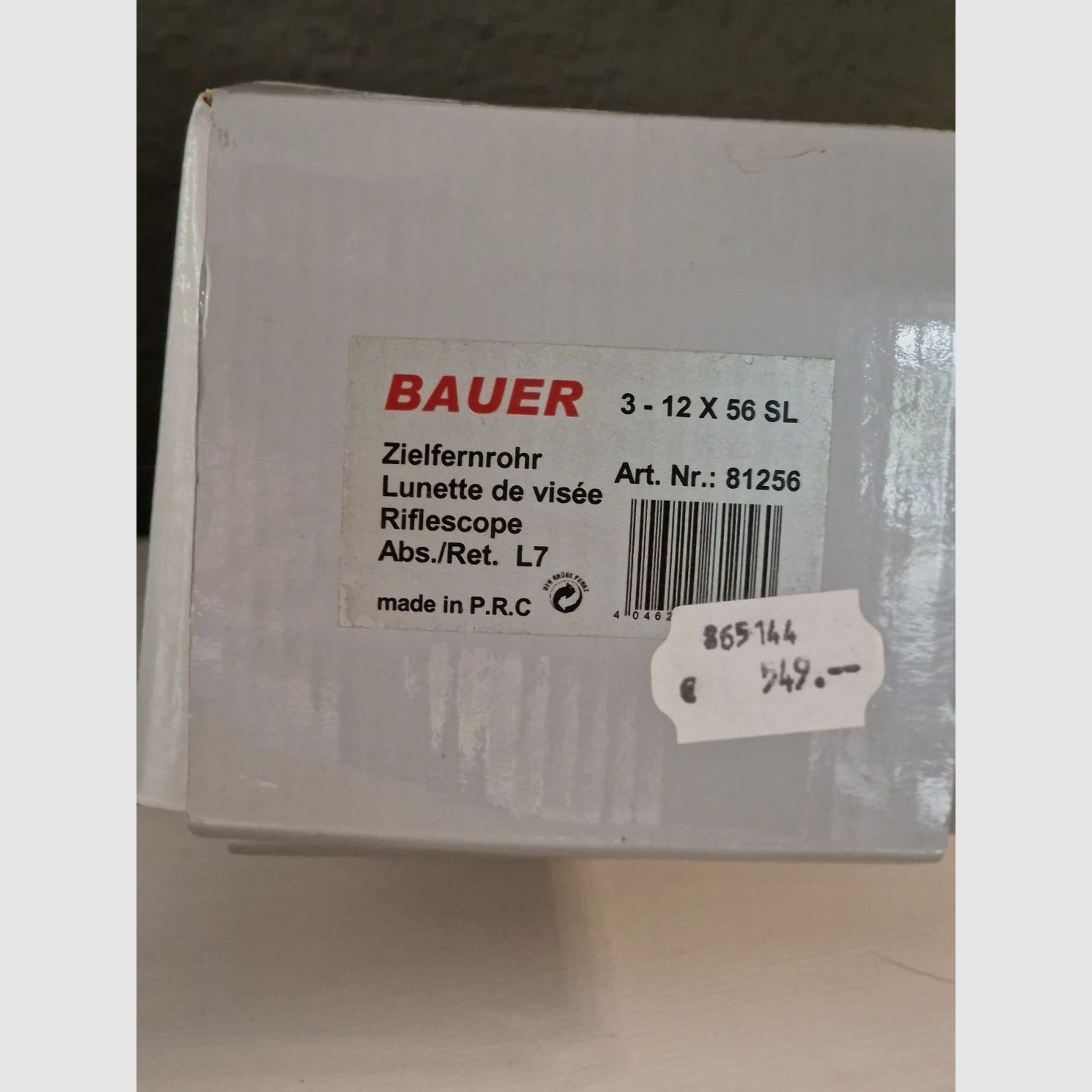 Zielfernrohr BAUER 3 - 12 x 56 L