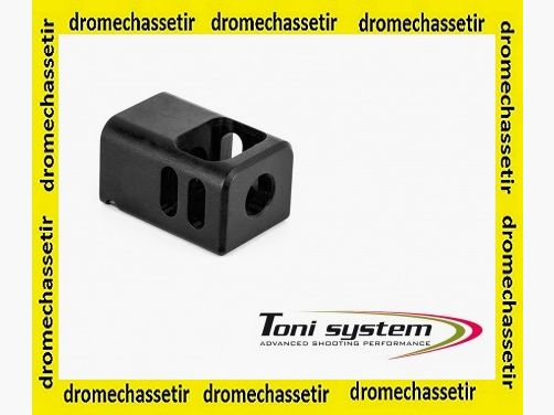 Freno di bocca per pistola 9mm con filettatura 1/2×28 nera